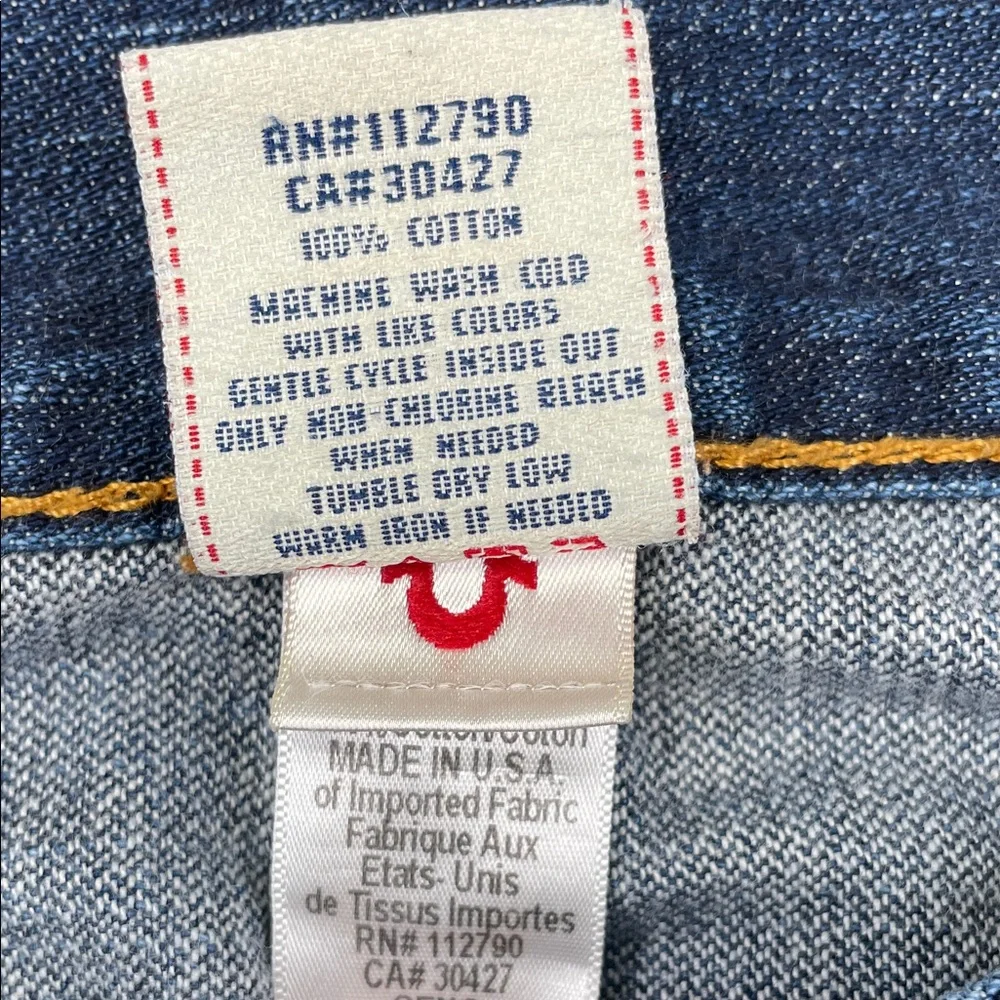 True Religion 34x33 Men's Blue Jeans 112790 Made in USA‎ Y2K Vintage RARE